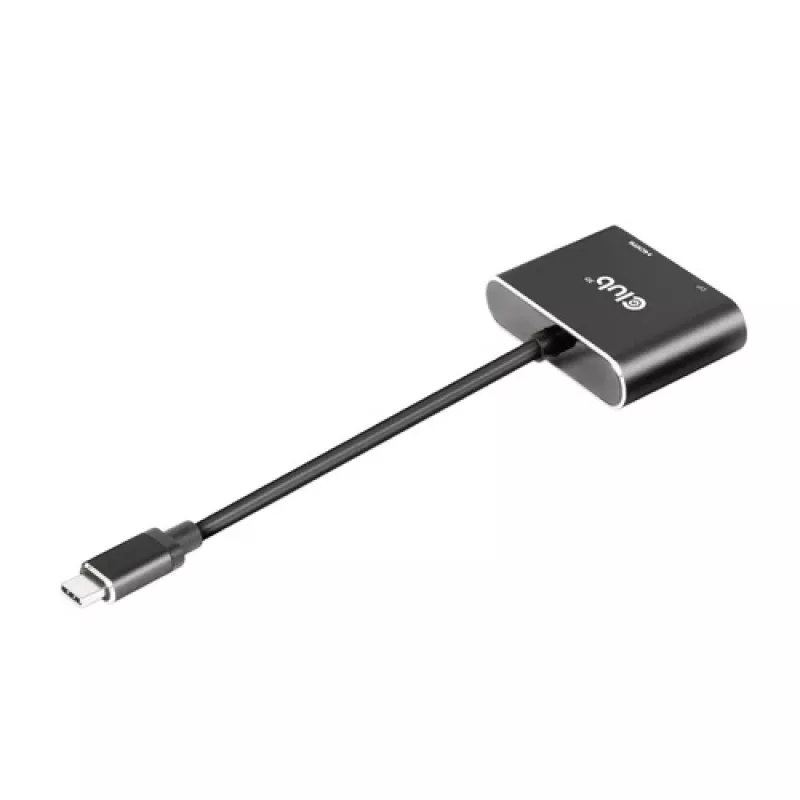 CLUB3D MST-keskitin USB3.2 Gen2 Type-C (DP Alt-Mode) – DisplayPort + HDMI 4K60Hz M/F