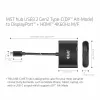 CLUB3D MST-keskitin USB3.2 Gen2 Type-C (DP Alt-Mode) – DisplayPort + HDMI 4K60Hz M/F