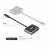 CLUB3D MST-keskitin USB3.2 Gen2 Type-C (DP Alt-Mode) – DisplayPort + HDMI 4K60Hz M/F