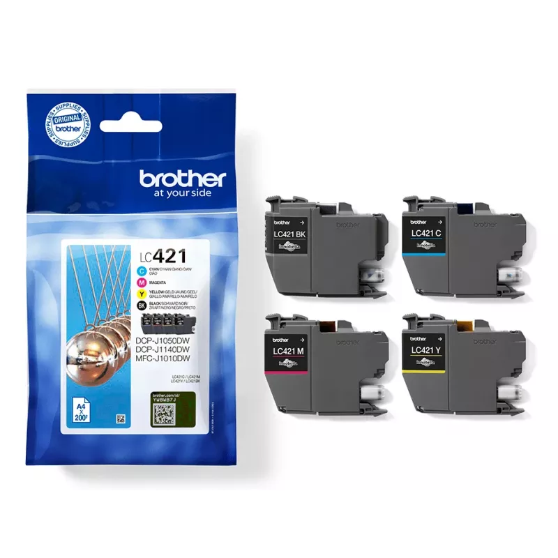 Brother LC421VALDR alkuperäinen mustekasetti 4 kpl musta, syaani, magenta, keltainen