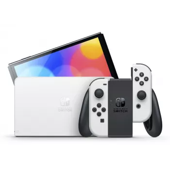 Nintendo Switch OLED, Nintendo Switch, NVIDIA Custom Tegra, valkoinen, analoginen / digitaalinen, Home-painike, virta-/lepopainike, painikkeet