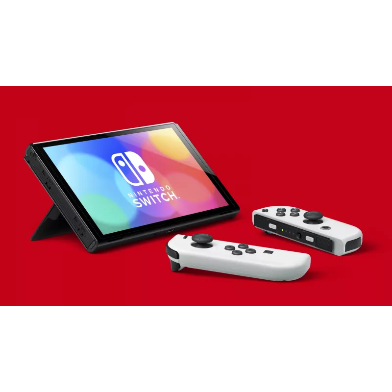 Nintendo Switch OLED, Nintendo Switch, NVIDIA Custom Tegra, valkoinen, analoginen / digitaalinen, Home-painike, virta-/lepopainike, painikkeet