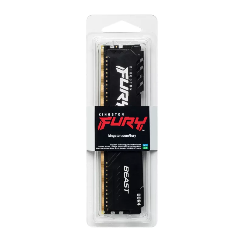Kingston Technology FURY Beast 16GB 3200MT/s DDR4 CL16 DIMM 1Gx8 musta