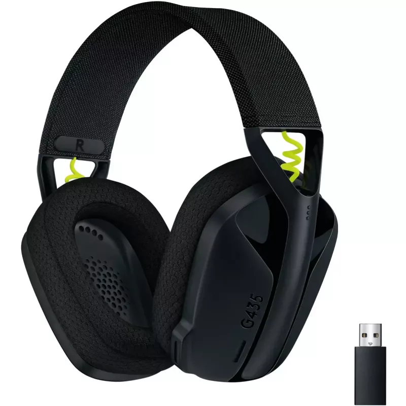LOGITECH G435 Lightspeed langaton pelikuulokkeet - musta