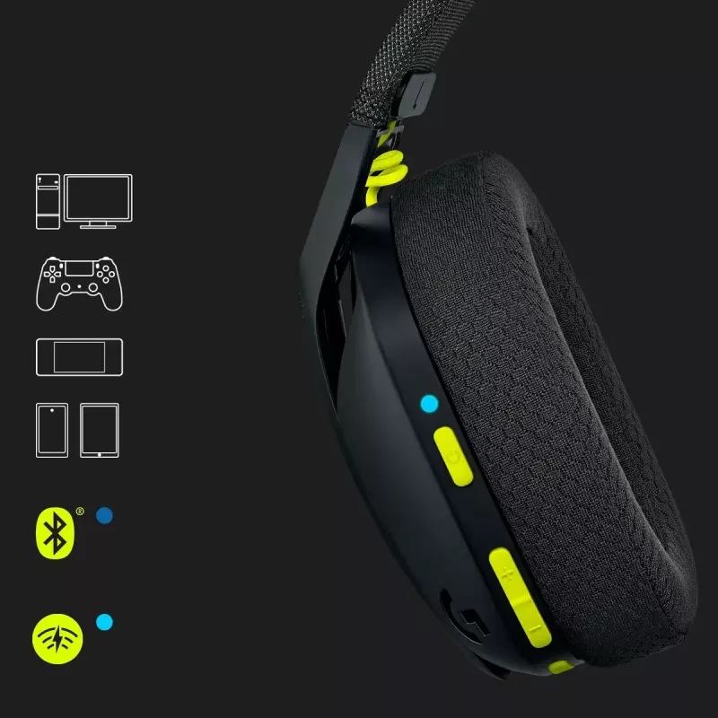 LOGITECH G435 Lightspeed langaton pelikuulokkeet - musta