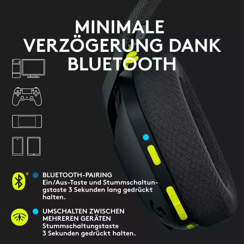 LOGITECH G435 Lightspeed langaton pelikuulokkeet - musta