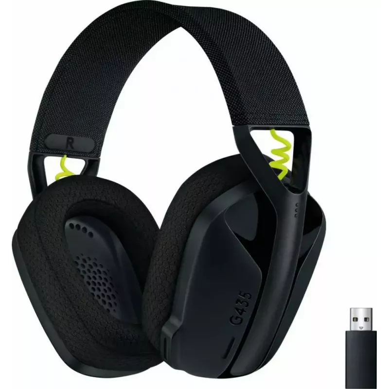 LOGITECH G435 Lightspeed langaton pelikuulokkeet - musta