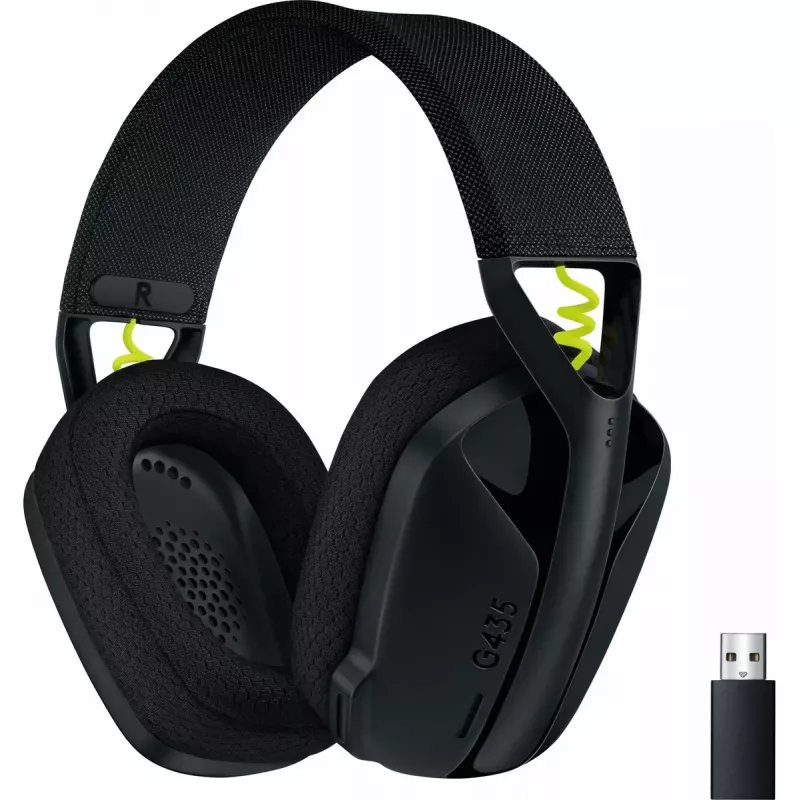 LOGITECH G435 Lightspeed langaton pelikuulokkeet - musta
