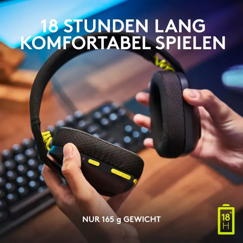 LOGITECH G435 Lightspeed langaton pelikuulokkeet - musta