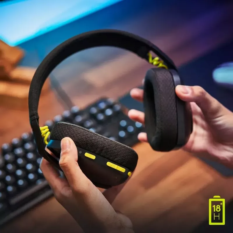 LOGITECH G435 Lightspeed langaton pelikuulokkeet - musta