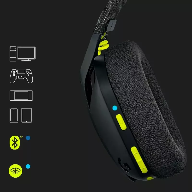 LOGITECH G435 Lightspeed langaton pelikuulokkeet - musta