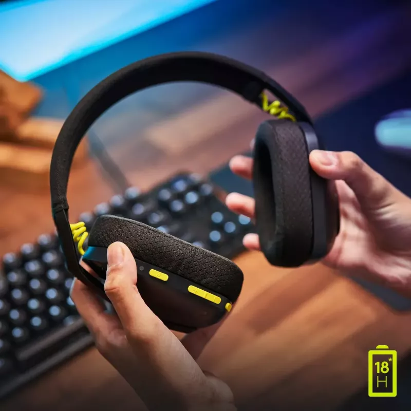 LOGITECH G435 Lightspeed langaton pelikuulokkeet - musta