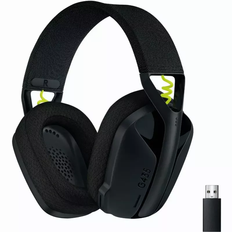 LOGITECH G435 Lightspeed langaton pelikuulokkeet - musta