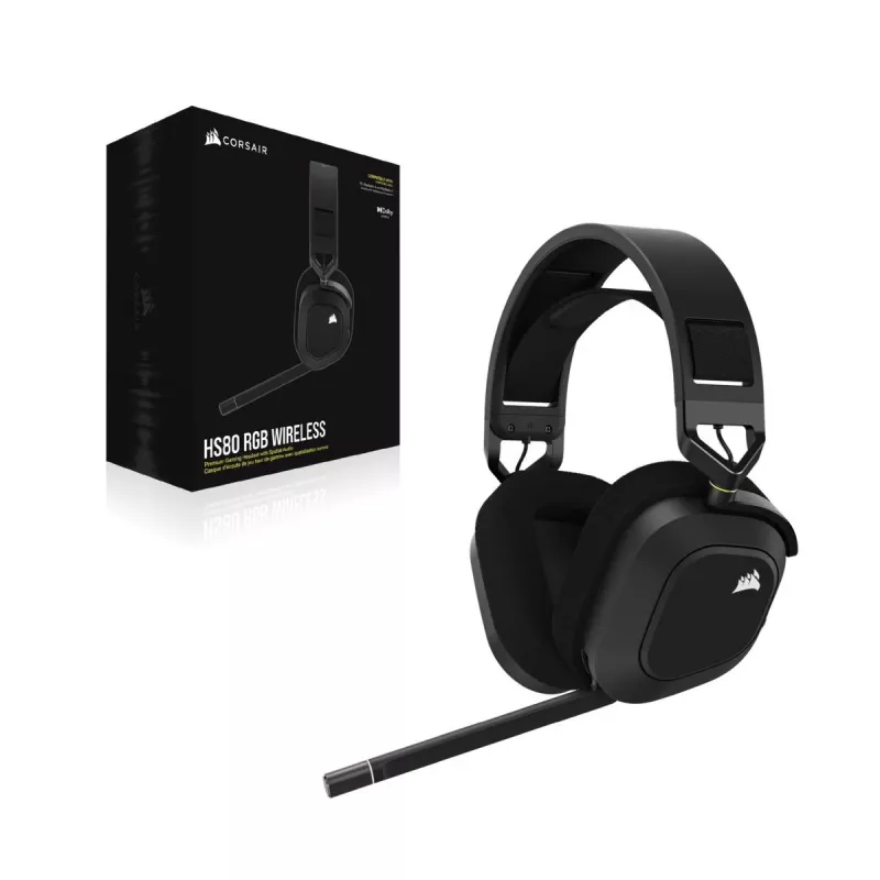 CORSAIR HS80 pelikuulokkeet - langaton - carbon