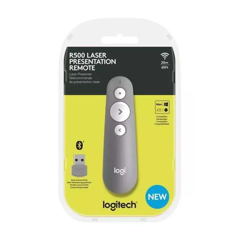 LOGITECH R500 laser-esityskaukosäädin harmaa