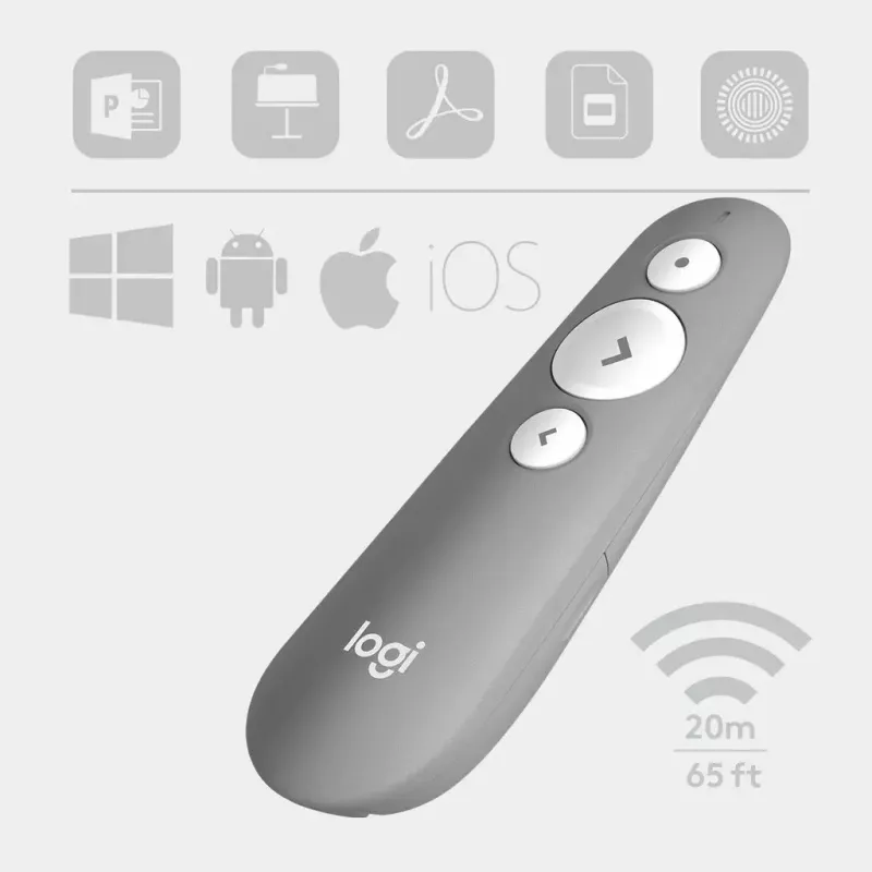 LOGITECH R500 laser-esityskaukosäädin harmaa