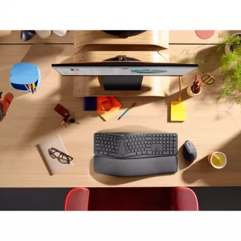 LOGITECH Ergo K860 - langaton jaettu näppäimistö Business Graphite Qwerty Pan Nordic