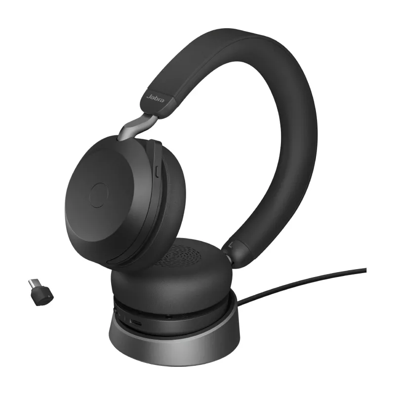 Jabra Evolve2 75 - USB-C UC pöytätelineellä - musta