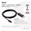 CLUB3D HDMI - USB Type-C 4K60Hz aktiivinen kaapeli M/M 1,8 m/6 ft