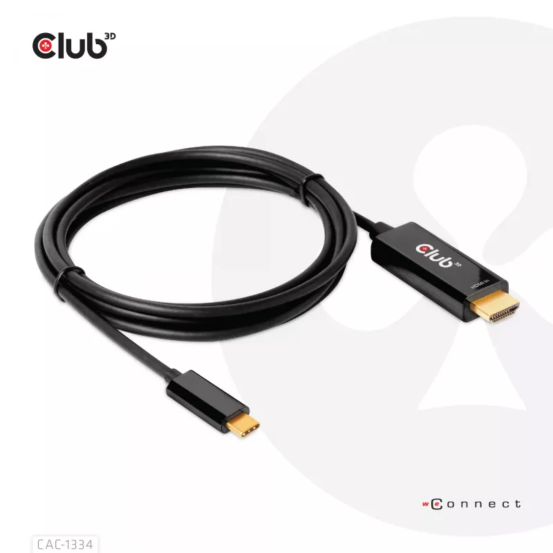 CLUB3D HDMI - USB Type-C 4K60Hz aktiivinen kaapeli M/M 1,8 m/6 ft