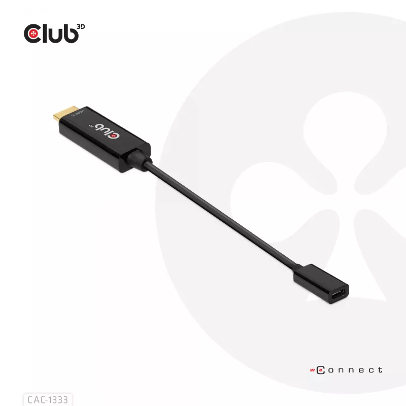 CLUB3D HDMI - USB Type-C aktiivinen sovitin 4K60Hz M/F