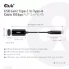 Club 3D CAC-1536 USB 3.2 Gen2 Type-C – Type-A jatkokaapeli, 10 Gbps, uros–naaras, 5 m, musta
