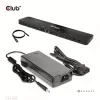 CLUB3D USB Gen1 Type-C Triple Display DP Alt Mode Displaylink Dynamic PD Charging Dock 120 watin virtalähteellä