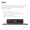 CLUB3D USB Gen1 Type-C Triple Display DP Alt Mode Displaylink Dynamic PD Charging Dock 120 watin virtalähteellä