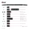 CLUB3D USB Gen1 Type-C Triple Display DP Alt Mode Displaylink Dynamic PD Charging Dock 120 watin virtalähteellä