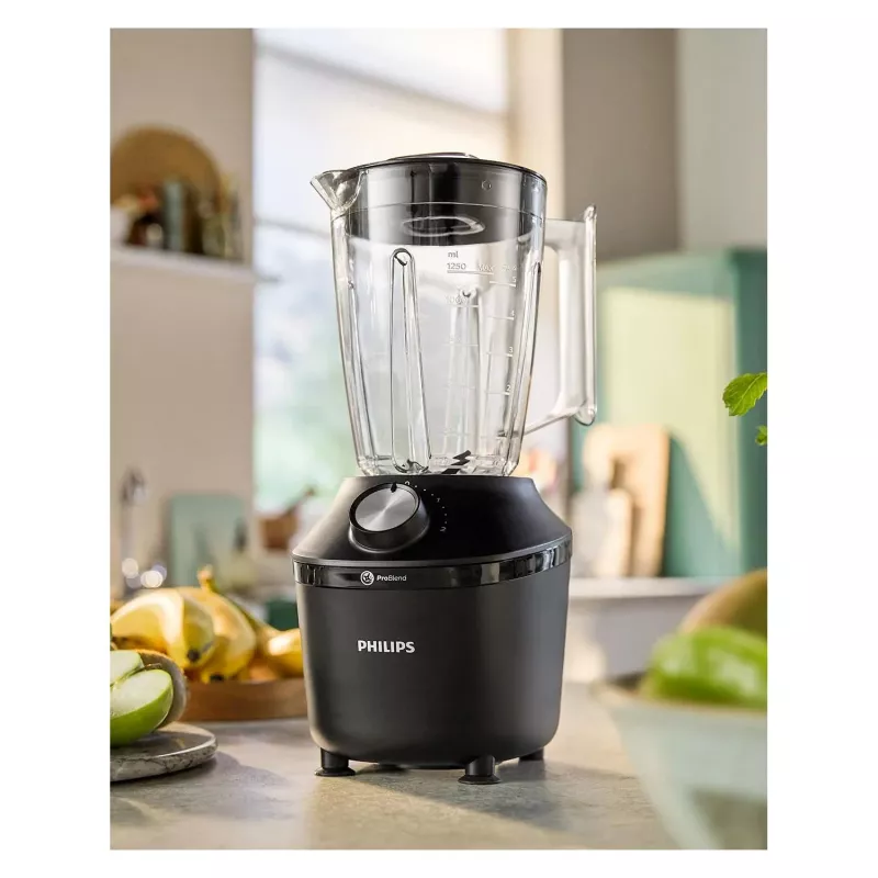 Philips 3000 series HR2191/01 tehosekoitin 2 L pöytätehosekoitin 600 W musta, läpinäkyvä