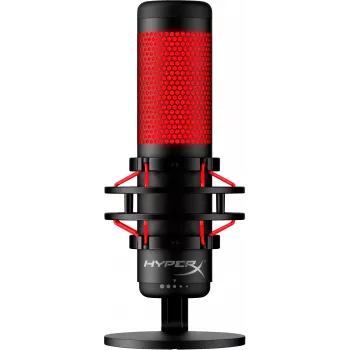 HyperX QuadCast - USB-mikrofoni (musta-punainen) - punainen valaistus