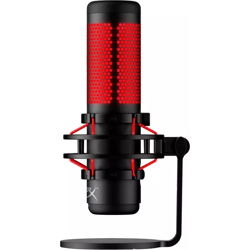 HyperX QuadCast - USB-mikrofoni (musta-punainen) - punainen valaistus