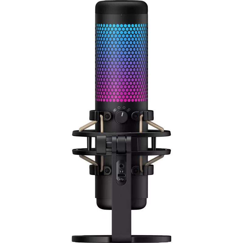 HyperX QuadCast S - USB-mikrofoni (musta-harmaa) - RGB-valaistus