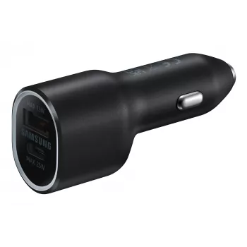 Autolaturi Samsung EP-L4020 40W (12V tulo) USB-C 25W+15W musta älypuhelimille