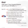 USB Type-C Gen2 kulma-adapterisarja, 2 kpl CLUB3D CAC-1528 — USB-C–USB-C, tukee 4K@120Hz