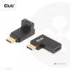 USB Type-C Gen2 kulma-adapterisarja, 2 kpl CLUB3D CAC-1528 — USB-C–USB-C, tukee 4K@120Hz