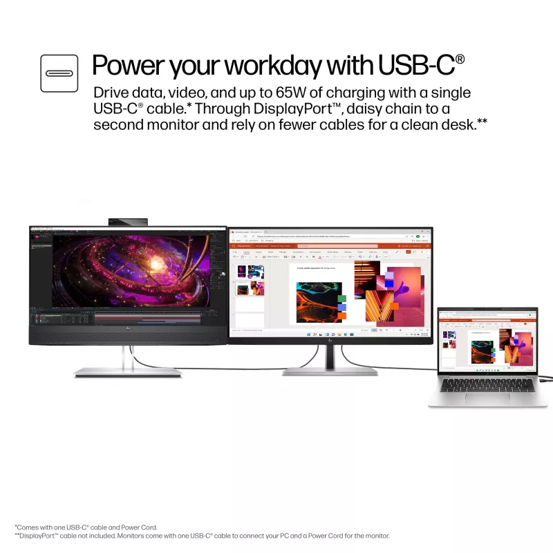 HP E24m G4 FHD USB-C neuvottelunäyttö, 60,5 cm (23,8 inch), 1920 x 1080 pikseliä, Full HD, LCD, 5 ms, musta