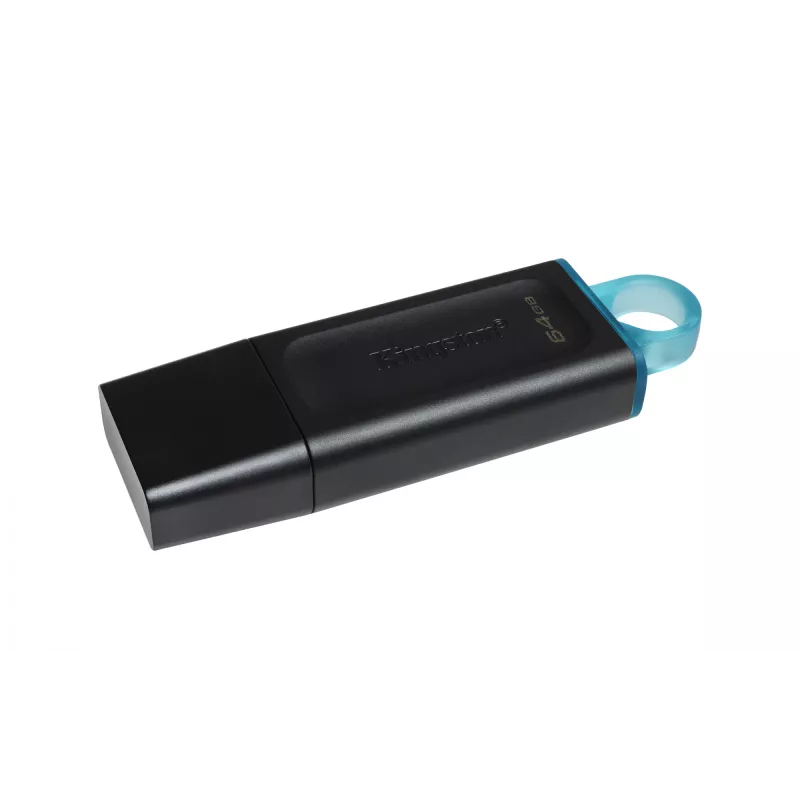 Kingston DataTraveler Exodia 64 GB USB 3.2 Gen 1 -muistitikku, 2 kpl, musta/turkoosi