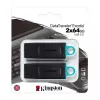 Kingston DataTraveler Exodia 64 GB USB 3.2 Gen 1 -muistitikku, 2 kpl, musta/turkoosi