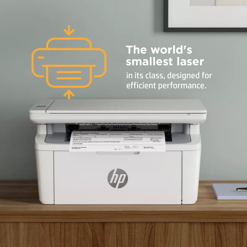 Monitoimilasertulostin HP LaserJet MFP M140w — mono, 20 ppm, 600×600 DPI, A4, Wi-Fi, Ethernet, valkoinen