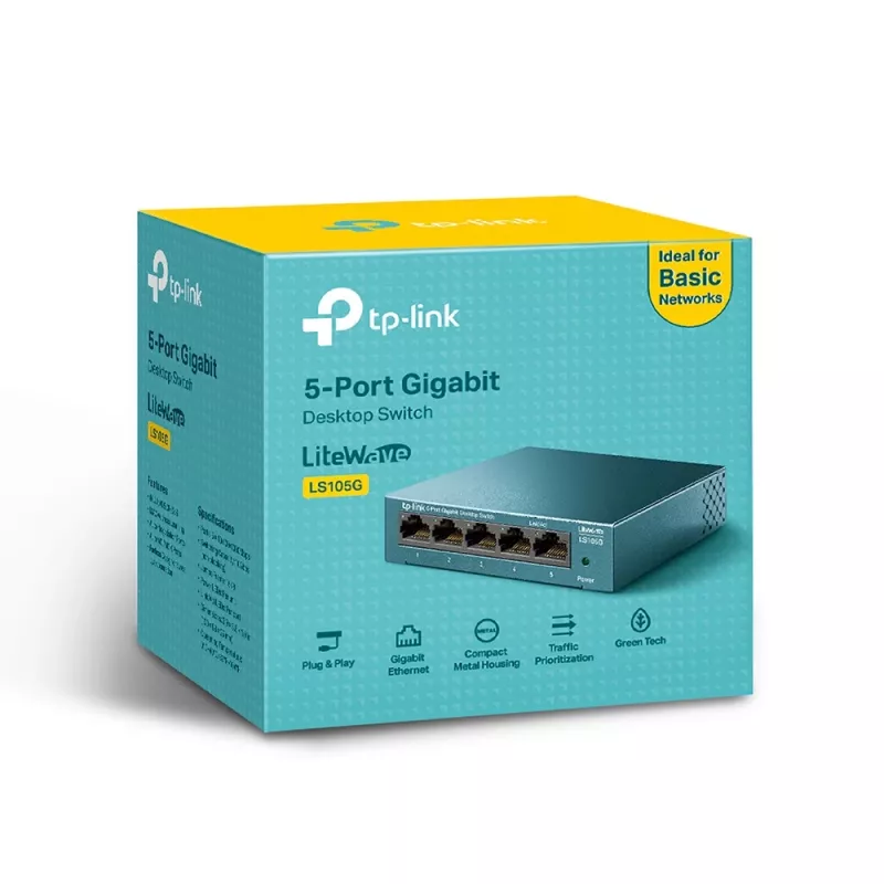 TP-Link 5-porttinen 10/100/1000Mbps työpöytäverkkokytkin