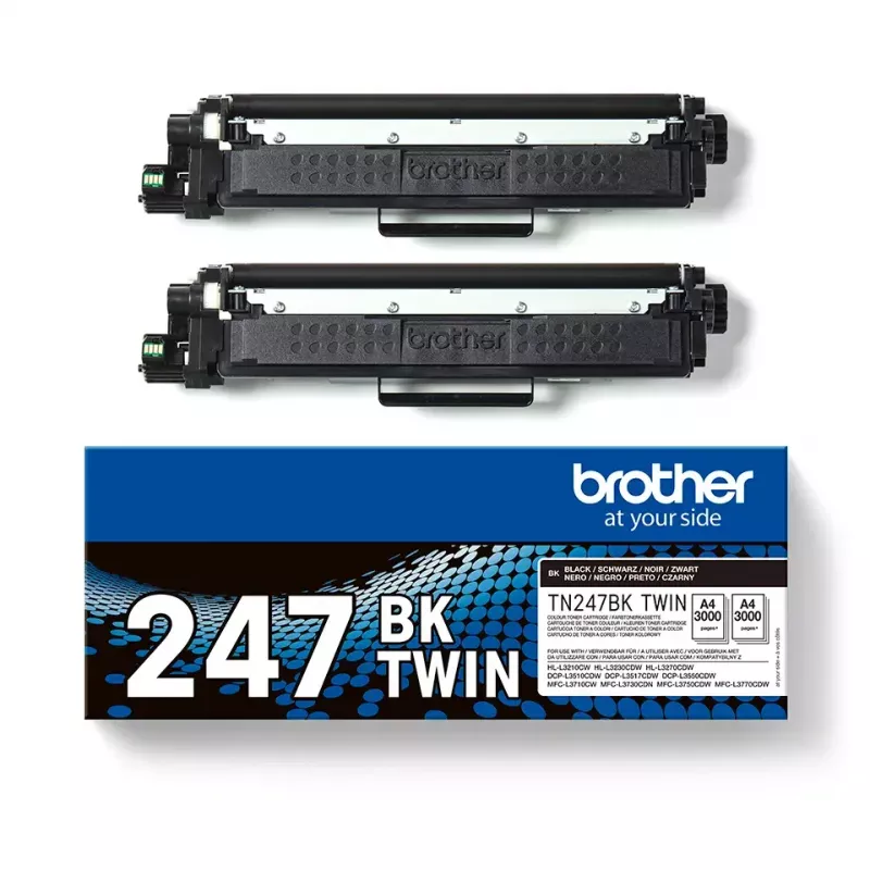 Värikasetti Brother TN247BK TWIN - 3000 sivua - musta