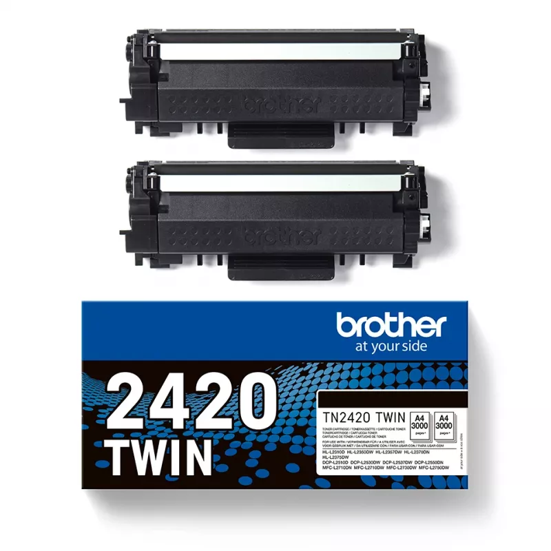 Värikasetti Brother TN2420 TWIN-pakkaus 3000 sivua musta