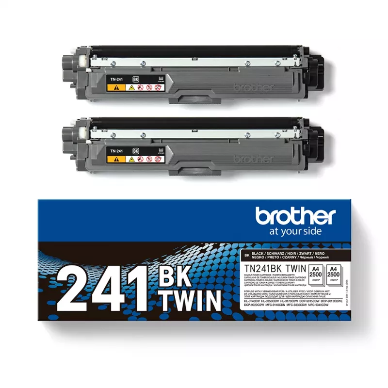 Brother TN-241BKTWIN värikasetti, kaksoispakkaus, musta, 2 x 2500 sivua