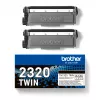 Värikasetti Brother TN-2320TWIN 2600 sivua musta