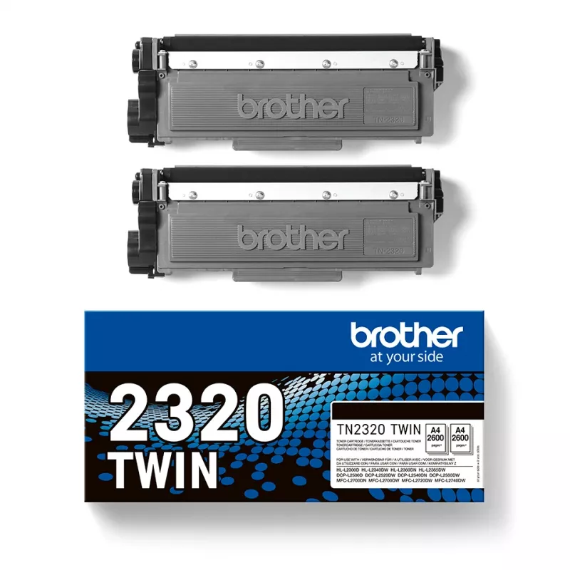 Värikasetti Brother TN-2320TWIN 2600 sivua musta