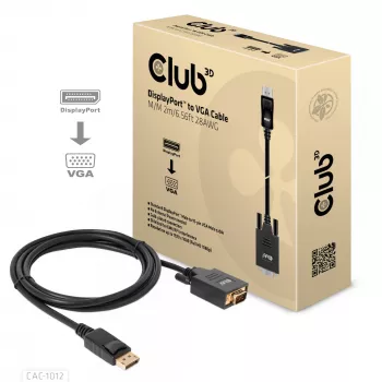 DisplayPort–VGA-kaapeli M/M CLUB3D CAC-1012 2 m
