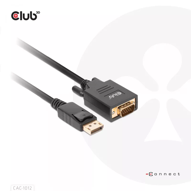 DisplayPort–VGA-kaapeli M/M CLUB3D CAC-1012 2 m