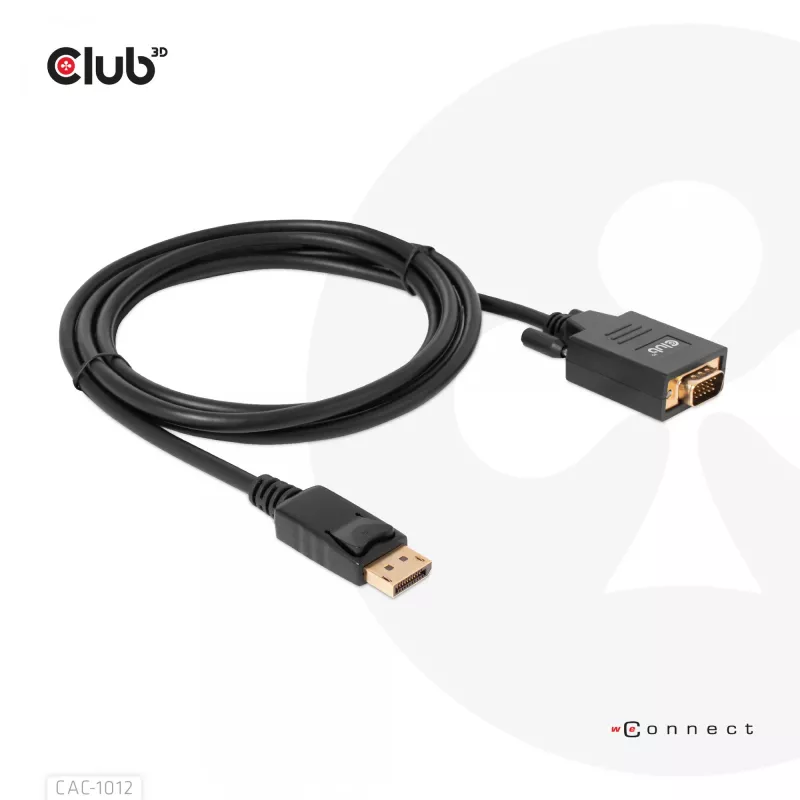 DisplayPort–VGA-kaapeli M/M CLUB3D CAC-1012 2 m