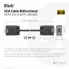 VGA-kaapeli, kaksisuuntainen, M/M, 3 m, 28AWG, CLUB3D CAC-1703